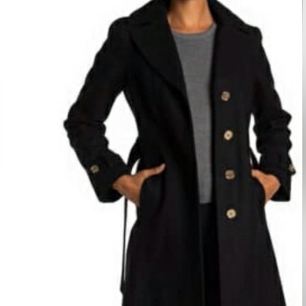 MICHAEL Michael Kors Elegant Black Trench Coat